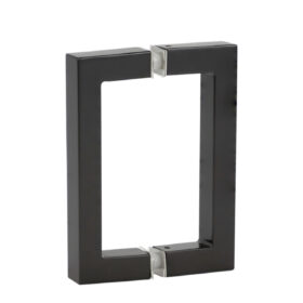 Brushed nickel wall clamp frameless shower